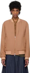 Dries Van Noten Pink Gabardine Reversible Bomber Jacket In 350 Peach