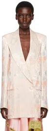 Dries Van Noten Pink Jacquard Blazer In 313 Lpink