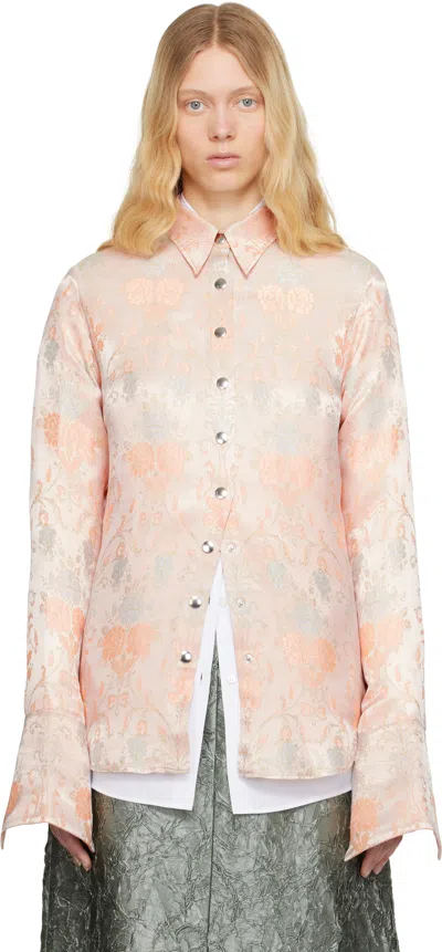 DRIES VAN NOTEN PINK JACQUARD SHIRT