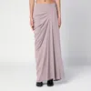 Dries Van Noten Pink Long Draped Skirt In Pink