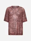 Dries Van Noten Pink Mesh Printed T-shirt