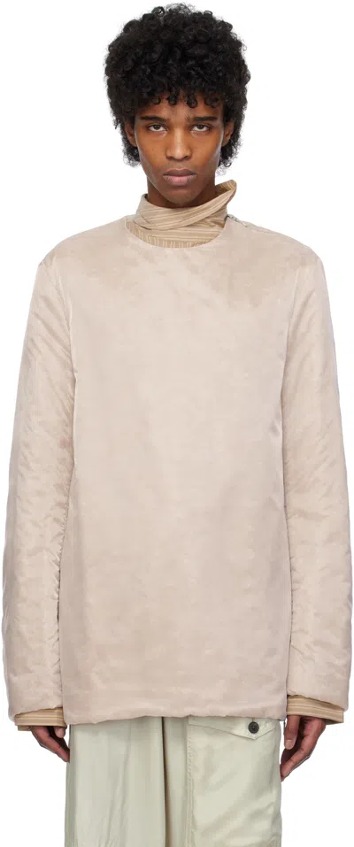 Dries Van Noten Pink Organza Long Sleeve Top In 10 Transparent
