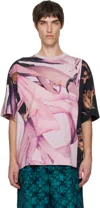 Dries Van Noten Pink Oversized T-shirt In Animal Print