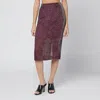 Dries Van Noten Silk Blend Midi Skirt With Polka Dots In Pink