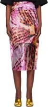 Dries Van Noten Sami Printed Midi Skirt In 304 Fuchsia