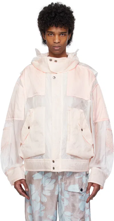 Dries Van Noten Pink Satin Jacket In 10 Transparent