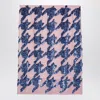 Dries Van Noten Sequin Silk Skirt Houndstooth Pattern In Blue