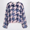 Dries Van Noten Pink Sequined Silk Blouse