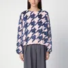 Dries Van Noten Pink Sequined Silk Blouse In Brown