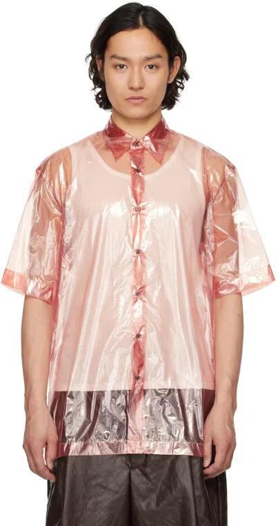 Dries Van Noten Pink Sheer Shirt In 350 Peach