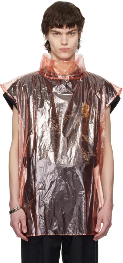 Dries Van Noten Pink Sheer T-shirt In 350 Peach