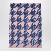 Dries Van Noten Sequin Silk Skirt Houndstooth Pattern In Pink