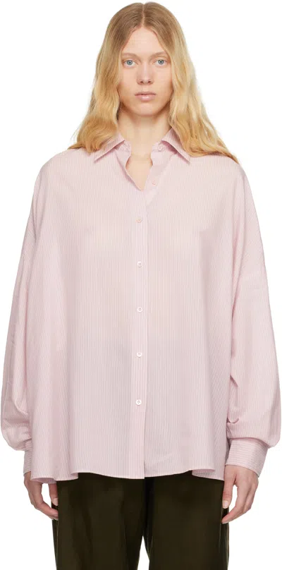 Dries Van Noten Pink Striped Cocoon Shirt