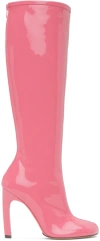 Dries Van Noten Pink Structured Tall Boots In 305 Pink