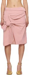 Dries Van Noten Pink Velvet Miniskirt In 313 Lpink