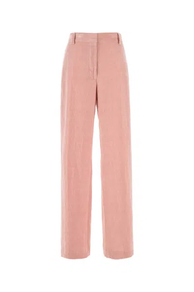DRIES VAN NOTEN PINK VELVET PIXY PALAZZO PANT
