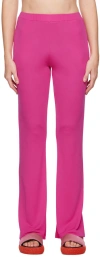 Dries Van Noten Pink Viscose Trousers In 304 Fuchsia