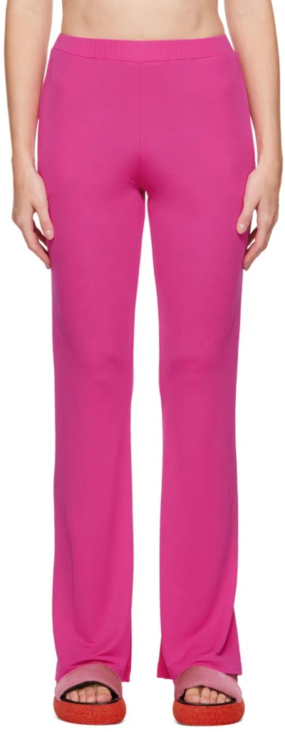 Dries Van Noten Pink Viscose Trousers In 304 Fuchsia