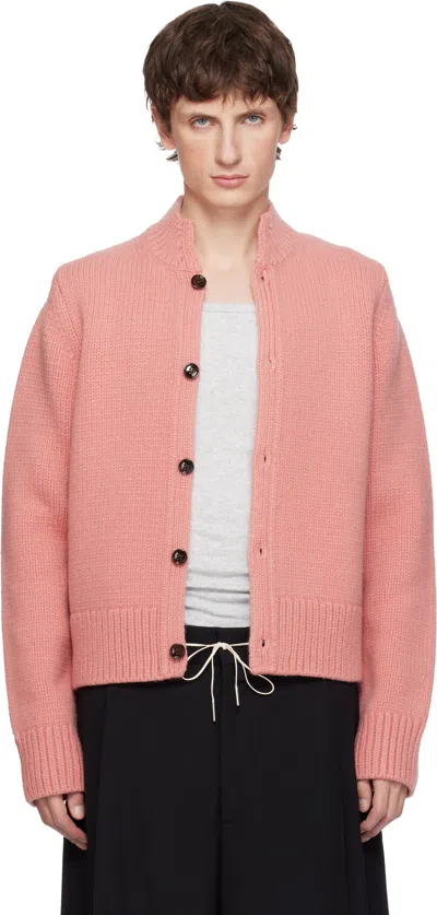 Dries Van Noten Pink Wool & Cashmere Cardigan