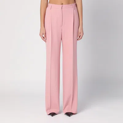 Dries Van Noten Pink Wool Trousers Women
