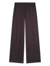 Dries Van Noten Pinstripe Pants In Burgundy