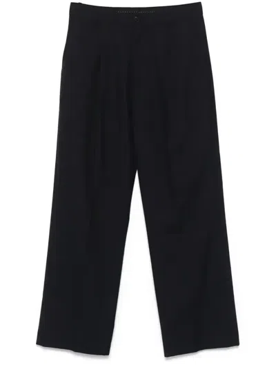 Dries Van Noten Pinstripe Straight-leg Trousers In Blue
