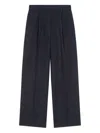 Dries Van Noten Pinstripe Wool Trousers In Blue