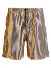 Dries Van Noten Piperi Gold Shorts In Gold