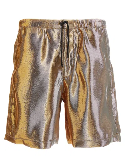 Dries Van Noten Piperi Gold Shorts