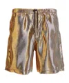 Dries Van Noten Piperi Gold Shorts In Gold