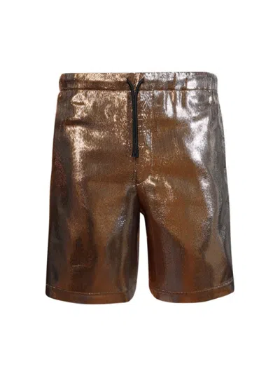 Dries Van Noten Piperi Shorts Gold In Brown