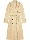 Dries Van Noten Risto Washed Cotton Poplin Trench Coat In Neutrals