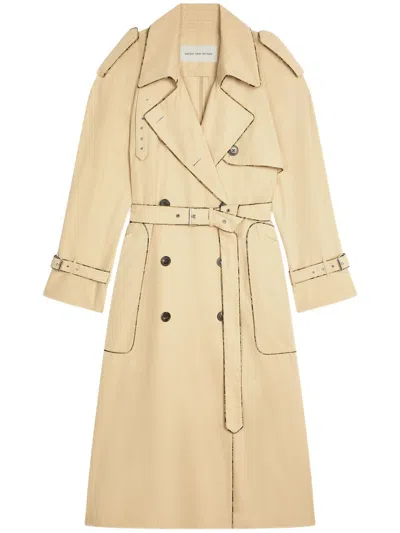 DRIES VAN NOTEN PIPING DETAILING TRENCH COAT