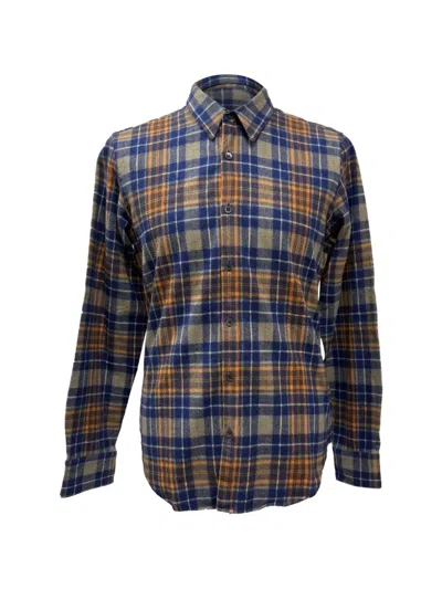 Pre-owned Dries Van Noten Plaid Button-down Shirt In Blue
