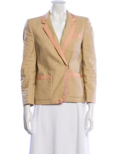 Pre-owned Dries Van Noten Plaid Print Blazer In Neutral