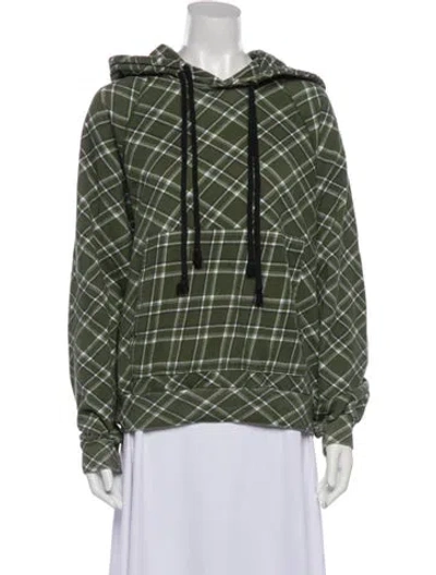 Pre-owned Dries Van Noten Plaid Print Jacket In Green