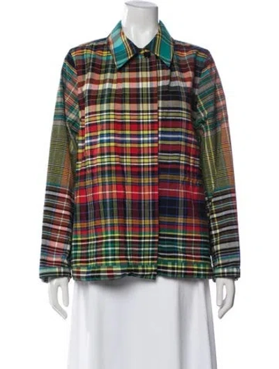 Pre-owned Dries Van Noten Plaid Print Jacket In Multi