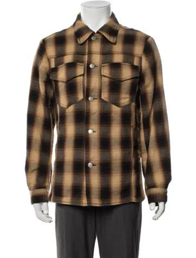 Pre-owned Dries Van Noten Plaid Print Jacket In Neutrals