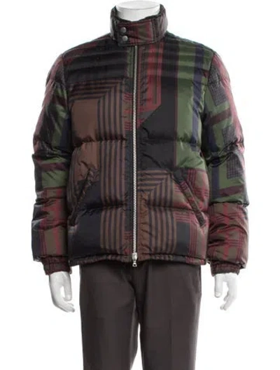 Pre-owned Dries Van Noten Plaid Print Jacket In Red
