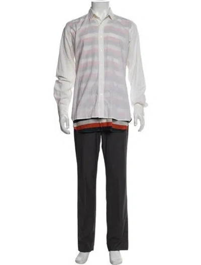 Pre-owned Dries Van Noten Plaid Print Long Sleeve Shirt In Multi