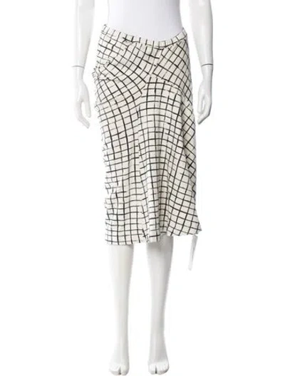 Pre-owned Dries Van Noten Plaid Print Midi Length Skirt