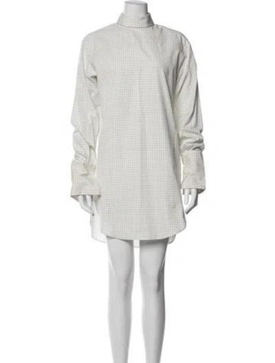 Pre-owned Dries Van Noten Plaid Print Mini Dress In Multi