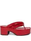 Dries Van Noten Platform Sandals In Red