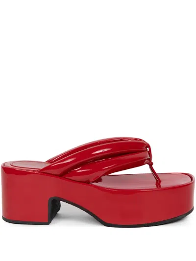 Dries Van Noten Platform Sandals In 351 Vermillon