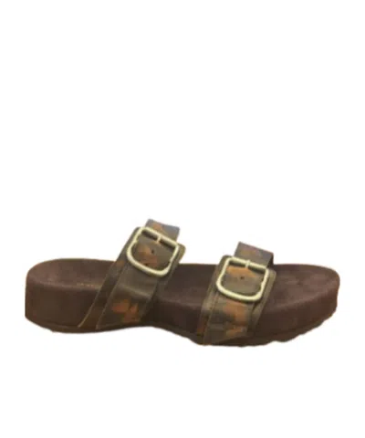 Dries Van Noten Platform Slides In Brown
