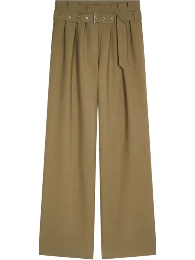 Dries Van Noten Pleat-detailing Trousers In Khaki
