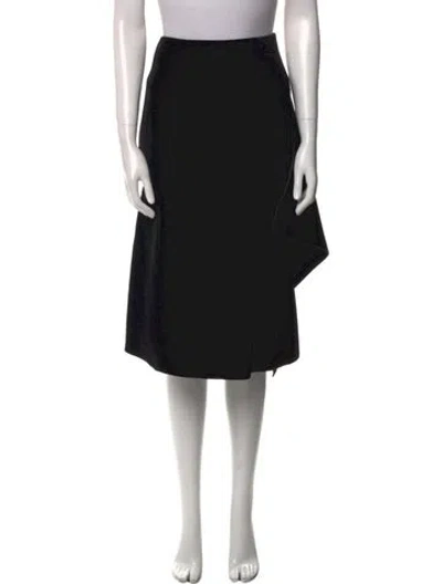 Pre-owned Dries Van Noten Pleated Accents Knee-length Skirt In Black