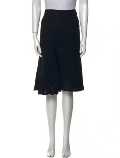 Pre-owned Dries Van Noten Pleated Accents Knee-length Skirt In Black