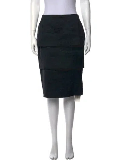 Pre-owned Dries Van Noten Pleated Accents Knee-length Skirt In Black