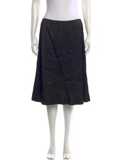 Pre-owned Dries Van Noten Pleated Accents Knee-length Skirt In Gray
